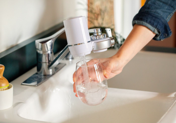 Faucet and sink-top water filters