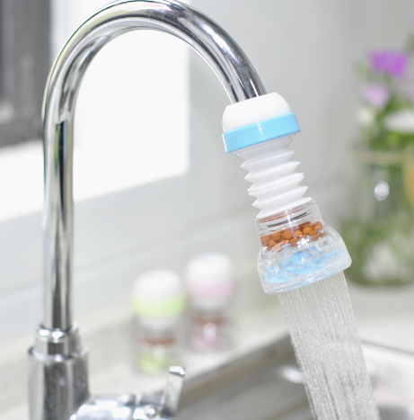 Tap water filter or scrubber